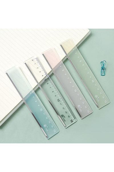 Choice Random 1 Pc 1pc 15cm Straight Ruler Transparent Plastic Ruler Drawing Tool Desk Accessories Student