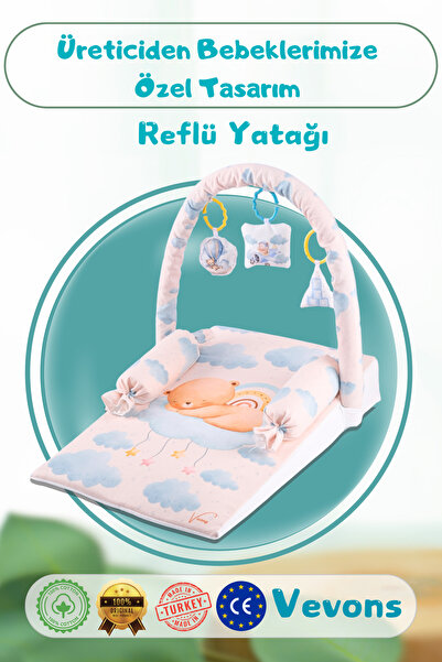 vevons سرير أطفال مع سحاب، غطاء قابل للغسل، إنتاج خاص، نسيج قطن 100%