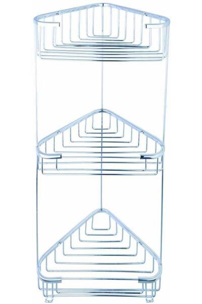 Mestore حامل إسفنج كروم للزاوية من أونو 18×18 ثلاثي - 8699058503094