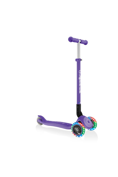 Globber Primo Plus Katlanabilir Işıklı Scooter - Mor