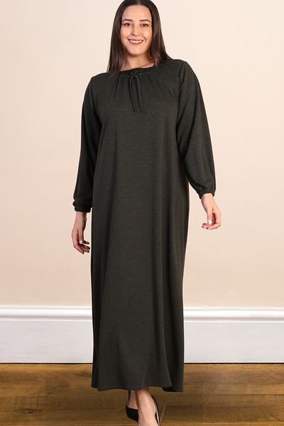 Ferace Γυναικείο Hijab Plus Size Τετράγωνο Μακρύ Φόρεμα