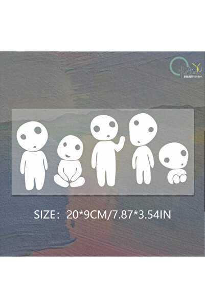 Choice 20x9cm B317A2 white Cute alien vinyl creative decoration stickers car ...