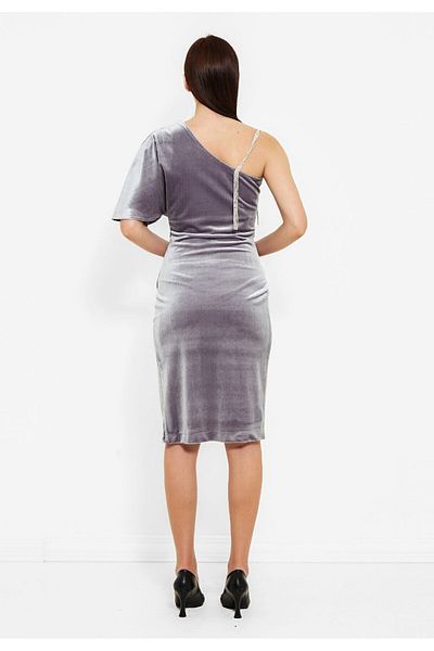 Favori Tekstil Stone DeTailed Right Shoulder Evening Dress