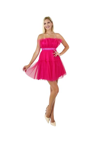 Favori Textile Mini Stone Detailed Dress