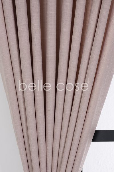 Belle Cose Bohemian Style Pink Background Curtain - Linen Look, Sewing Without Pleats