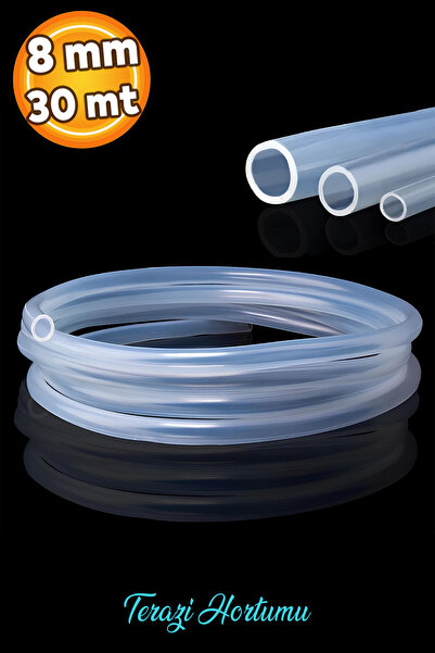 Badem10 30 Metre Şeffaf Terazi Hortumu (İÇ ÇAP 8 MM) Termosifon Otomobil Kapı...