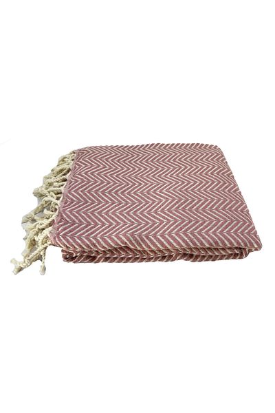 INTER Z Πετσέτα θαλάσσης Marmaris Dusty Rose Cotton - Xxl 100x180cm