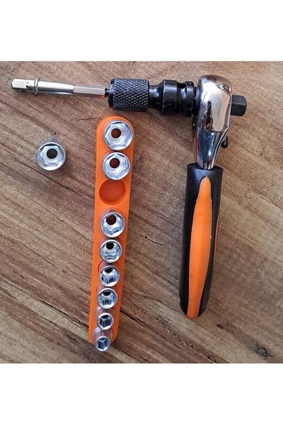 Depolife 12 Pieces Functional Socket Wrench Set - 1/2 and 3/4 Ratchet Sleeve with Nut Removal Adapter