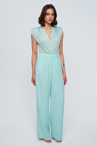 Tuba Butik Palazzo Mint Green Women's Trousers