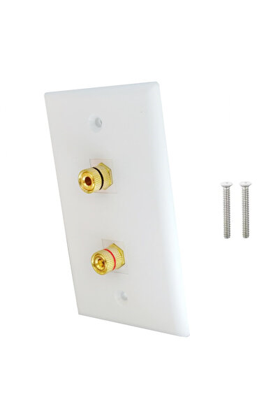 choice2 لوحة توصيل مكبر صوت ثنائية المنافذ من BSN، مزودة بأعمدة توصيل موزية، ...