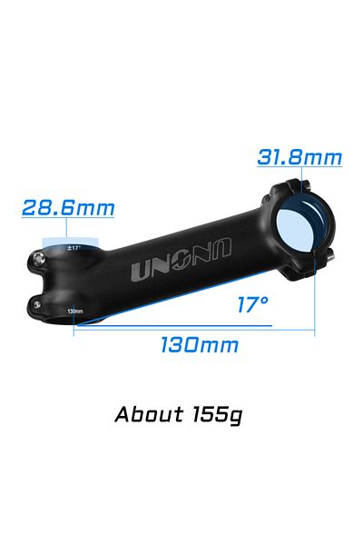 Choice 17 degree 130mm UNO Ultra Light Bike Stem 7 17 Degree MTB Road Bike Adjustable Handlebar 60/70/80/90