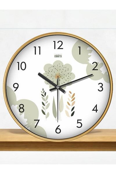 EMORES 30 cm Real Glass Silent Mechanism Wall Clock