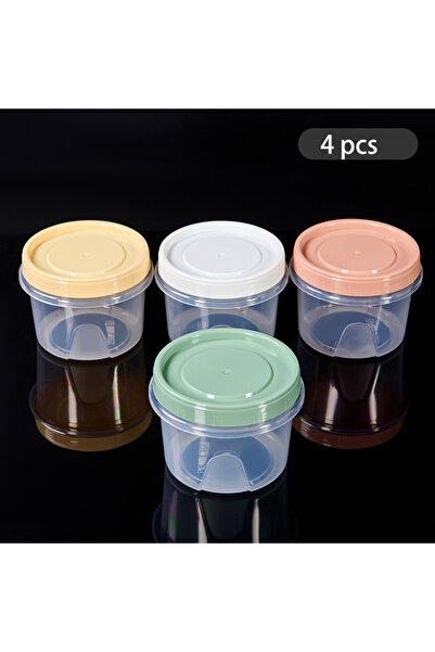 Choice علبة تخزين طعام دائرية سعة 500 مل، ألوان متنوعة، 4 قطع، لحفظ الطعام طازجًا في الثلاجة