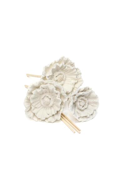 Missi Seramik Çiçek Taşlı 10'lu Doğal Bambu Kamış Seti