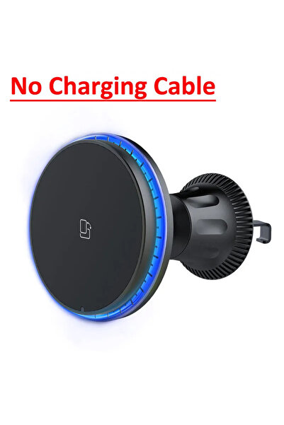 Vikefon شاحن سيارة لاسلكي مغناطيسي LED بدون كابل 30 وات RGB لهاتف iPhone 12 1...