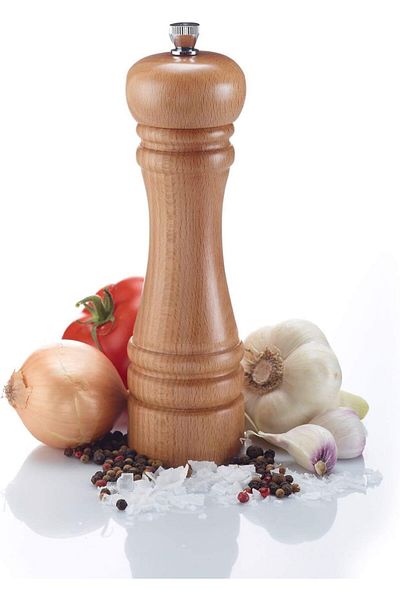 Cetking Ctkg Home Wooden Pepper Mill: Manual Salt Grinder, Refillable Shaker, Spring