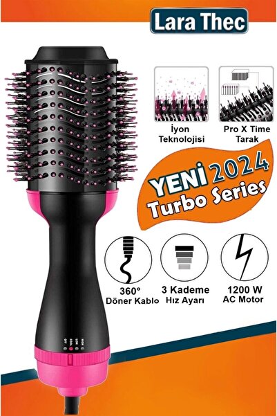 LaraThec فرشاة تصفيف الشعر ومجفف الشعر بقوة 1200 واط ومشط مجفف الشعر مع منفاخ هواء 2024