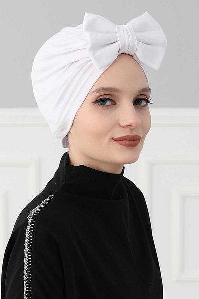 Aisha's Design بونيه قطن ممشط على شكل فراشة موديل B-27