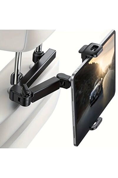 Choice حامل أسود عالمي للسيارة يُثبّت على مسند الرأس، مناسب لأجهزة الآيباد والهواتف المحمولة - ترفيه بدون استخدام اليدين