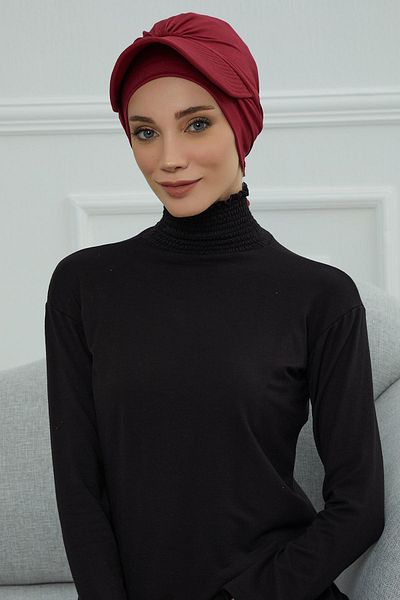 Aisha's Design Combed Cotton Bonnet - Visor Detailed, B-66