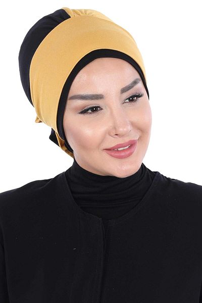 Aisha's Design بونيه وردي ملون - تصميم مزدوج، ب-28