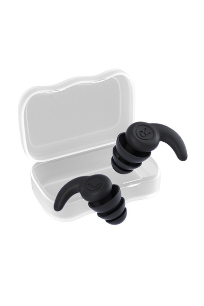 Choice سدادات أذن سيليكون سوداء من ALLOYSEED، زوج واحد، مع علبة تخزين للأطفال...