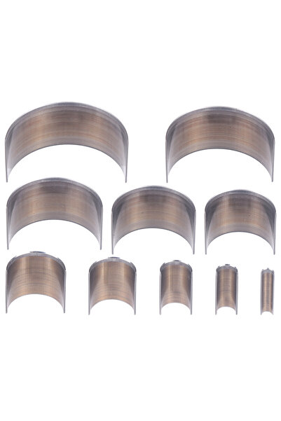 Choice1 Silver 10pc Half Circle Punching Die, Belt Tail Puncher, Leather Bag Shoulder Tail Punching Tool, C-