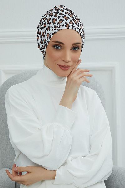 Aisha's Design بونيه من القطن الممشط المنقوش، B-53yd