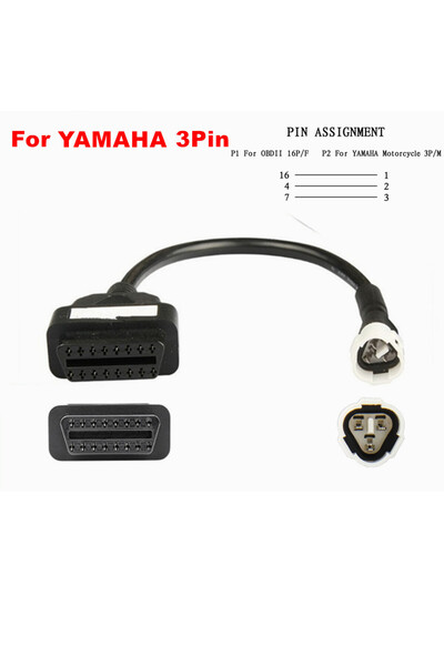 Choice4 كابل تمديد دراجة نارية بموصل OBD2 ثلاثي الأطراف من ياماها، كابل تمديد...