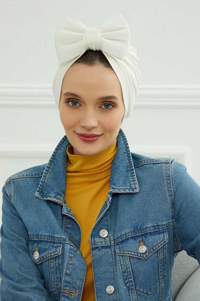 Aisha's Design بونيه قطن ممشط على شكل فراشة موديل B-27