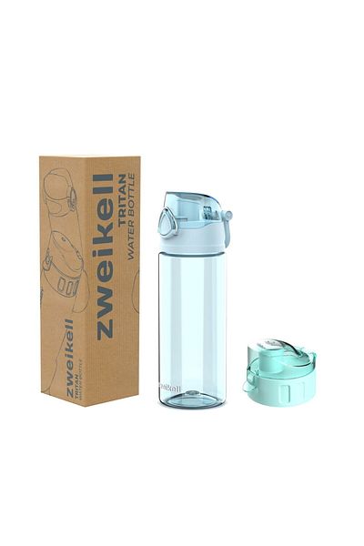 zweikell Rosso Jr Switch Turkis 500ml BPA-Free Tritan Water Bottle with Spare Lid