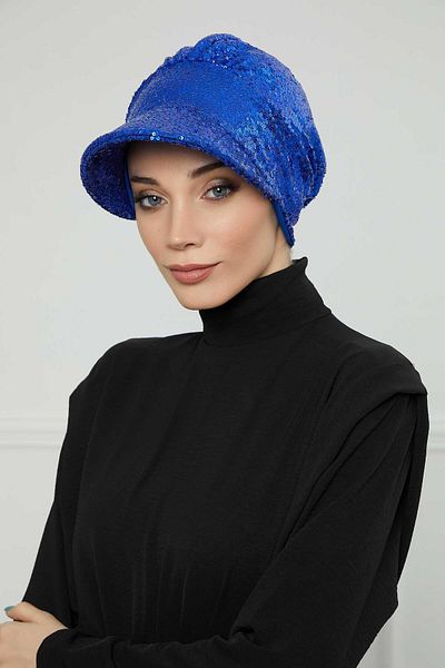 Aisha's Design قبعة قناع مطرزة - بونيه، b-73p