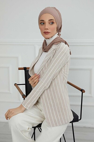 Aisha's Design Combed Cotton Ready-To-Wear Turban, Ht-96, Ht-96, Mink