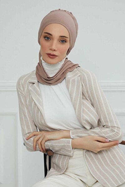 Aisha's Design Combed Cotton Ready-To-Wear Turban, Ht-96, Ht-96, Mink
