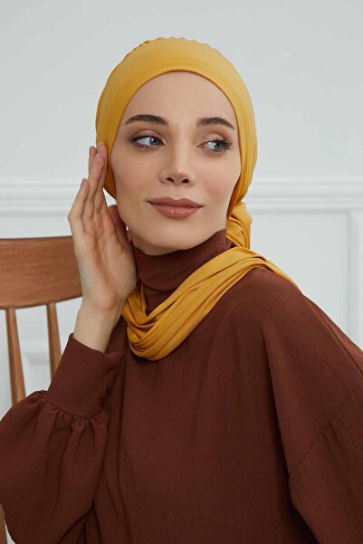 Aisha's Design Combed Cotton Ready Turban,Ht-96,Ht-96, Mustard Yellow