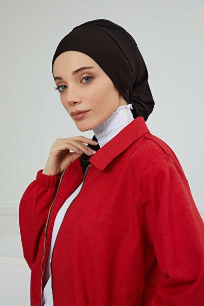 Aisha's Design Τουρμπάνι έτοιμο για χρήση, χτενισμένο βαμβάκι, HT-96, HT-96, Μαύρο