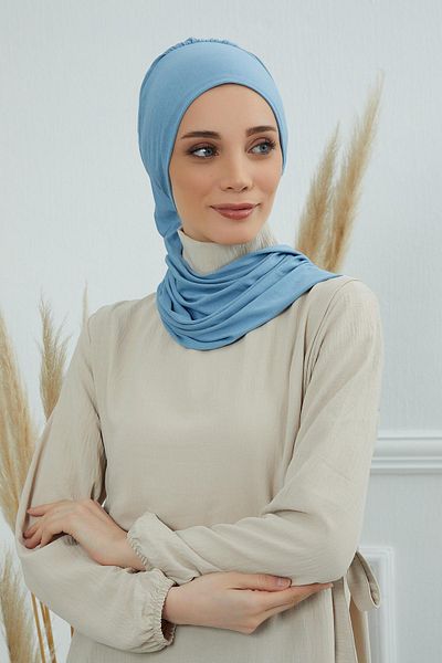 Aisha's Design عمامة قطنية ممشطة جاهزة - HT-96, HT-96