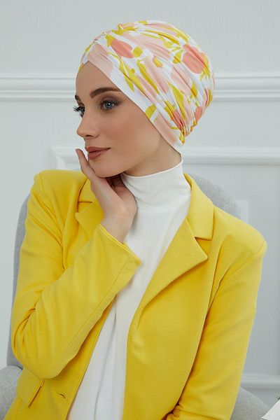 Aisha's Design Patterned Hijab Bonnet - B-9yd Model