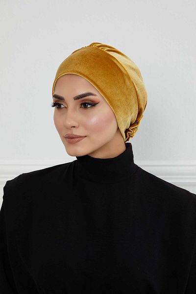 Aisha's Design Velvet Bonnet - Rose Detailed, B-53K