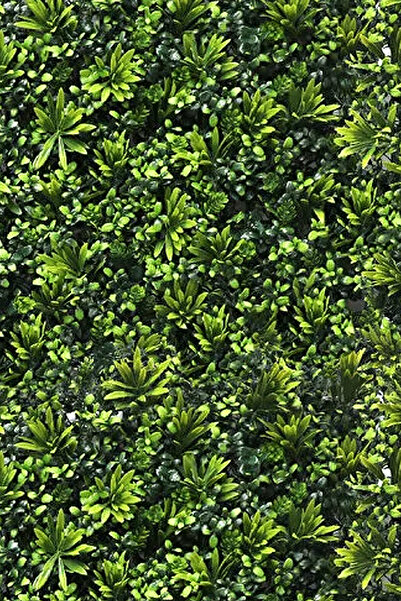 Binbirreyon İç Dış Mekan Yapay Çiçek Duvar Dekorasyonu Yapraklı Panel Çit 100x100cm AD071