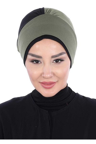 Aisha's Design بونيه وردي ملون - تصميم مزدوج، ب-28