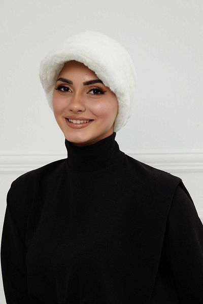 Aisha's Design قبعة حجاب قطيفة ناعمة الملمس - B-78