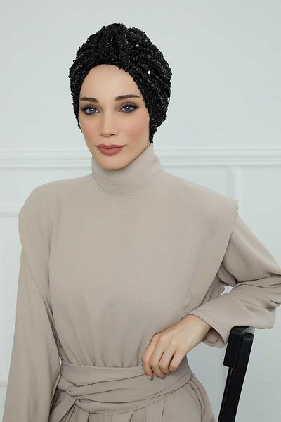 Aisha's Design غطاء محرك السيارة بحزام أمامي مزين بالترتر والأهداب - B-68sk