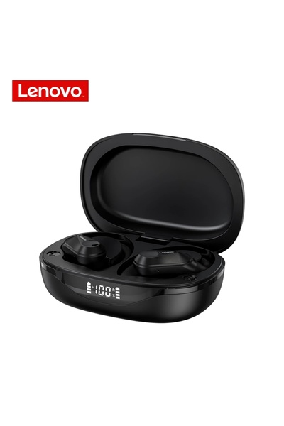 LENOVO black LP75 Sports Wireless Earphones with Mics,Button Control, LED Power Display,Hifi Stereo Sou...