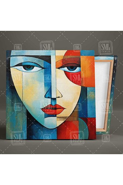 SML TABLO Model geometric Față Modernă Pătrată Canvas Painting