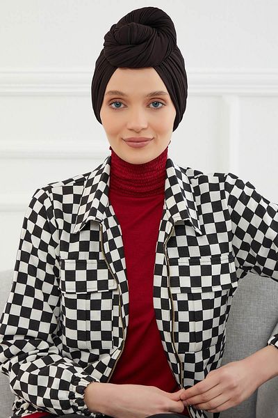 Aisha's Design بونيه قطن ممشط - برباط، موديل b-1