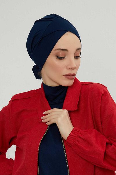 Aisha's Design Belted Combed Cotton Bonnet - B-31 Model