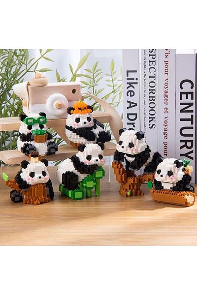 Choice Creative DIY Assemable Animal Cute MINI Chinese Style Animal Panda Building Block Educational Boy...