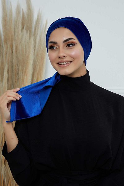 Aisha's Design بونيه مخملي - موديل B-49K