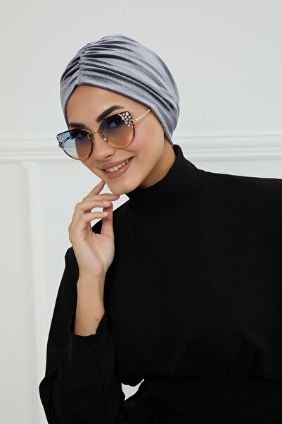 Aisha's Design قماش مخملي، B-20K، رمادي